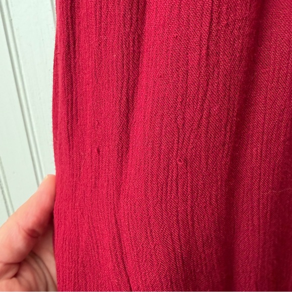 FP One | Adella Crochet Lace Maxi Dress Ruffles Strappy Boho Romantic Red Small - Picture 11 of 12